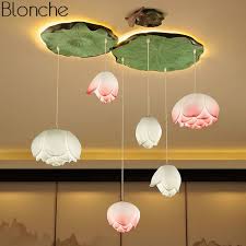 Online Shop Chinese Style Lotus Pendant Lights Vintage Led Retro Flower Hanging Lamp Dining Room Kitchen Ligh In 2020 Chinese Lights Flower Lights Cheap Pendant Lights
