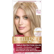Then, she toned the lengths of her hair with a light blonde and her roots with a. L Oreal Paris Excellence Creme Permanent Hair Color 8 5a Champagne Blonde 1 Count 230 G Amazon De Beauty