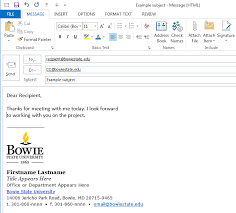 Maybe you would like to learn more about one of these? Bowie State University Email Signature