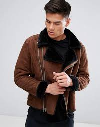 Barney S Originals Faux Shearling Biker Jacket Biker Jacket Style Biker Jacket Outdoor Coats