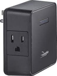 Rocketfish 2 Outlet Wall Tap Surge Protector Black Rf Hts1215 Best Buy