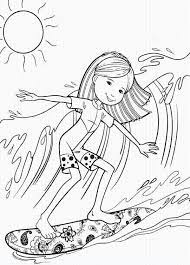 This compilation of over 200 free, printable, summer coloring pages will keep your kids happy and out of trouble during the heat of summer. Cute Surfer Coloring Page Beach Coloring Pages Coloring Books Coloring Pages