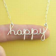 Happy Word Necklace Jewelry Inspiration Necklace