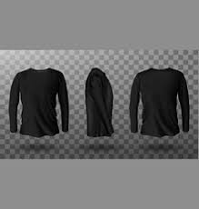 Download Black Long Sleeve T Shirt Mockup Vector Images Over 210