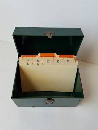 Vintage Metal Address File Box 4x6 Alphabetic Dividers Green Etsy Index Card Holders Plastic Business Cards Card Files