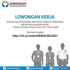 Bumn cari di antara 19.600+ lowongan kerja terbaru di indonesia dan di luar negeri gaji yang layak pekerjaan penuh waktu, sementara dan.7 hari yang lalu. Lowongan Kerja Ombudsman Kalimantan Selatan Januari 2021