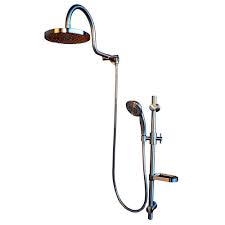 Pulse Showerspas Aquarain Retrofit Shower System With Hand Shower And Shower Head Combo In Brushed Nickel 1019 Bn The Shower Systems Shower Heads Hand Shower