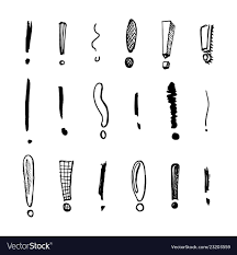 Exclamation Mark Seamless Pattern Doodle Style Collection Of Icons And Signs Why Engraved Hand Drawn Sketch Abstr Tattoo Sketches Exclamation Mark Sketches