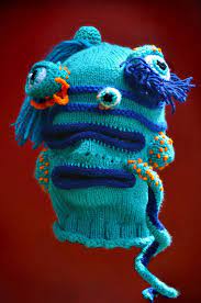 Funky knitted scary masks.winter just got interesting! Brutal Knitting Handknit Monster Masks By Tracy Widdess In 2020 Crochet Mask Monster Mask Knitting