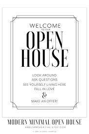 Modern Elegant Open House Welcome Sign Sign In Sheet Etsy Open House Open House Signs Sign In Sheet