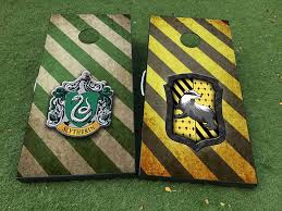 Maybe you would like to learn more about one of these? 2 Houses Of Hogwarts On Your Choice Gryffindor Ravenclaw Hufflepuff Slytherin Cornhole Board Game Decal Vinyl
