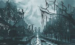 Swamp City Painting Made By Me Fantasy Landscape City Painting Painting