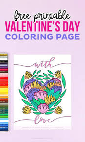 Free printable coloring pages valentines day for kids that you can print out and color. Free Valentine S Day Coloring Page Instant Download Laptrinhx