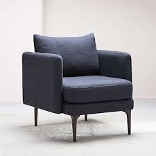 Auburn Chair Twill Black Indigo Dark Mineral West Elm Living Room Chairs Modern Contemporary Living Room Chairs Living Room Chairs