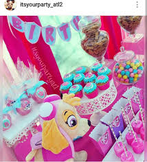 Pink Paw Patrol Birthday Party Dessert Table And Decor Paw Patrol Birthday Party Paw Patrol Birthday Cake Paw Patrol Birthday
