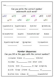 Learn French Numbers With School Worksheet Matching Etsy French Worksheets Learn French French Numbers