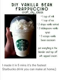 Dec 27, 2019 · from it's inception back in the mid 90's the vanilla frappuccino, or rather blended coffee beverage if you will, has long served as my drink of choice, on the occasional visit to the local starbucks. Diy Homade Starbucks Vanilla Bean Frappuccino Enjoy Starbucks Recipes Starbucks Vanilla Bean Frappuccino Starbucks Drinks Recipes