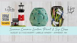 Summer Ceramic Lantern Paint & Sip Class (8/12/26)