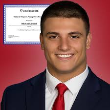 🐾 Upper St. Clair High School senior Michael Albert was honored by the  College Board National Hispanic Recognition Program for his outstanding  academic achievements and performance