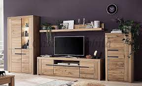 Sind sie als kunde mit der lieferdauer des ausgesuchten artikels ok? Wohnwand 405x203x40cm Horizont Wildeiche Massiv Bianco Geolt Casade Mobila