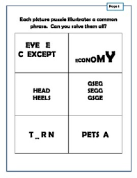 An answer key for the crossword puzzle is provided. Freebie Rebus Puzzles For Critical Thinking By One Teacher S Adventures