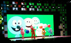 Balloon trouble is a game where you stand on an object and pop balloons. Yo Gabba Gabba Rocks Rocket City Mom