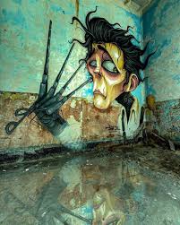 30 Graffiti Of Popular Characters With A Dark Twist Made By This Artist In  Abandoned Buildings | Bored Panda