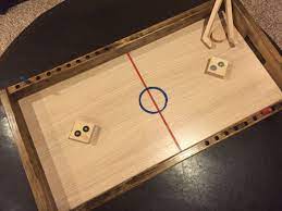 Wooden Knock Hockey Table Wood Games Wooden Games Diy Games