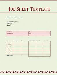 10 Daily Job Sheet Templates Free Sheet Templates Word Template Templates Printable Free Templates