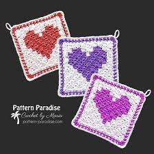 › how to crochet c2c.today we want to share with you a special post: Free Crochet Pattern C2c Heart Washcloth Pattern Paradise