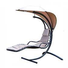Offerta Dondolo Lettino Da Giardino Relax Moniga Supporto Metallo Telo Poliestere Textilene Grigio
