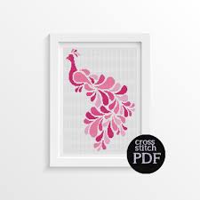 Maybe you would like to learn more about one of these? Abstract Peacock In Pink Cross Stitch Pattern The Art Of Cross Stitch