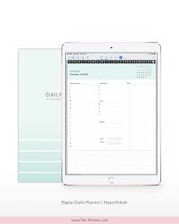 Teal Mint 2018 2019 Dated Digital Daily Planner Monthly Planner Monday Sunday Start Digital Planner Planner Planner Template
