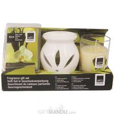 Fragrance Gift Set Ceramic Oil Burner Glass Candle And Wax Melt Ceramic Oil Burner Wax Melts Glass Candle