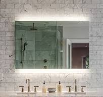 China Made Cheap LED Lighted Frameless Mirror for Bathroom Toilet