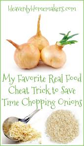 A tablespoon of onion powder equals about a medium sized onion, which would be about a cup, chopped. My Favorite Real Food Cheat Trick To Save Time Chopping Onions Heavenly Homemakers