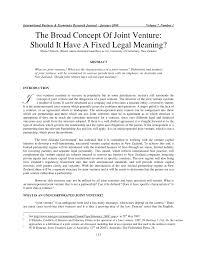 You can import it to your word processing software or simply print it. Pdf The Broad Concept Of Joint Venture Should It Have A Fixed Legal Meaning