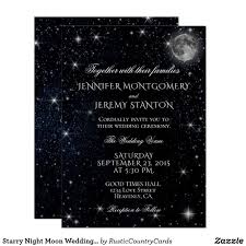 Starry Night Moon Wedding Invitation Zazzle Com Moon Wedding Night Time Wedding Moon Wedding Theme