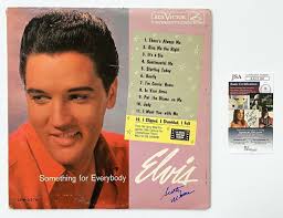 ELVIS SCOTTY MOORE Autograph Signed "Something For Everybody" Album Record  LP JS