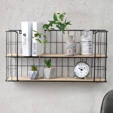 lifa living wandrek industrieel rechthoek zwart metaal hout rek boekenkast wandrek keuken wandrek babykamer decoratie