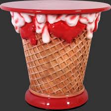 Ice Cream Table Strawberry Ice Cream Chairs Cream Decor Cream Furniture
