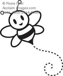 Clipart Illustration Of A Bumble Bee Flying Through The Air Bee Clipart Bee Drawing Bee Outline