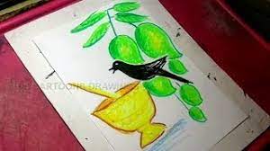 Happy ugadi to all the readers and friends celebrating. How To Draw Ugadi Festival Greeting Color Drawing Youtube