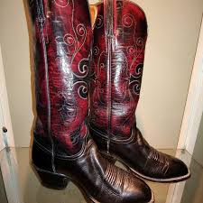 Lucchese Vintage Cowboy Boots 6 5 Mens 8 Woman
