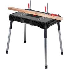 Husky 1 8 Ft X 3 Ft Portable Jobsite Workbench 225047 The Home Depot In 2020 Portable Workbench Workbench Tool Steel