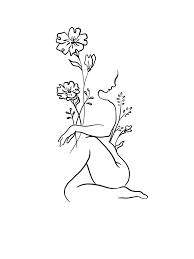 Minimalist Woman Tattoo Line Art Drawings Country Tattoos Line Art