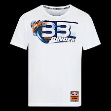Brad binder (born 11 august 1995) is a south african grand prix motorcycle racer.he was also known for winning the 2016 moto3 world championship.in november 2019 he was confirmed as a factory ktm rider in motogp class for the 2020 season, replacing johann zarco who had abandoned his factory ride earlier in the year. Red Bull Ktm Racing Team Shop Brad Binder Rider T Shirt Only Here At Redbullshop Com