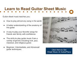 Being able to read music opens up new avenues for creativity, composing and general ability to learn and play music faster. Guitar Sheet Music And Tabs
