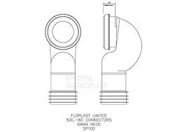 Swan Neck Pan Connector White
