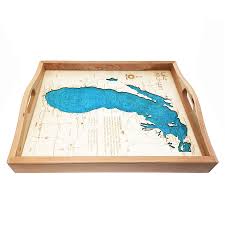 See this project plus other furniture makeovers with a travel theme. Lake Michigan Nautical Wood Serving Tray